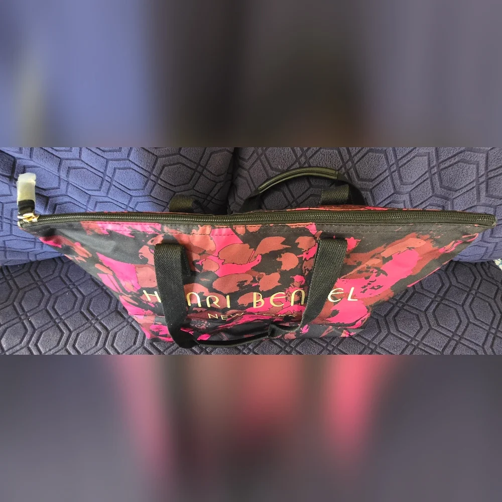 Henri Bendel Pink Camo Floral Tote Rare Shoulder Handbag Bag New - Picture 3 of 6